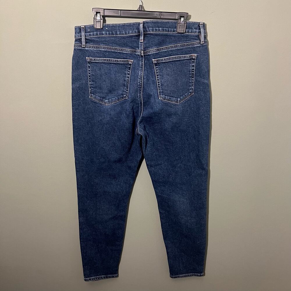 LOFT Modern Denim High Waist Skinny Ankle Jeans, Vintage Dark Wash, Size 32 / 14 - Picture 5 of 12